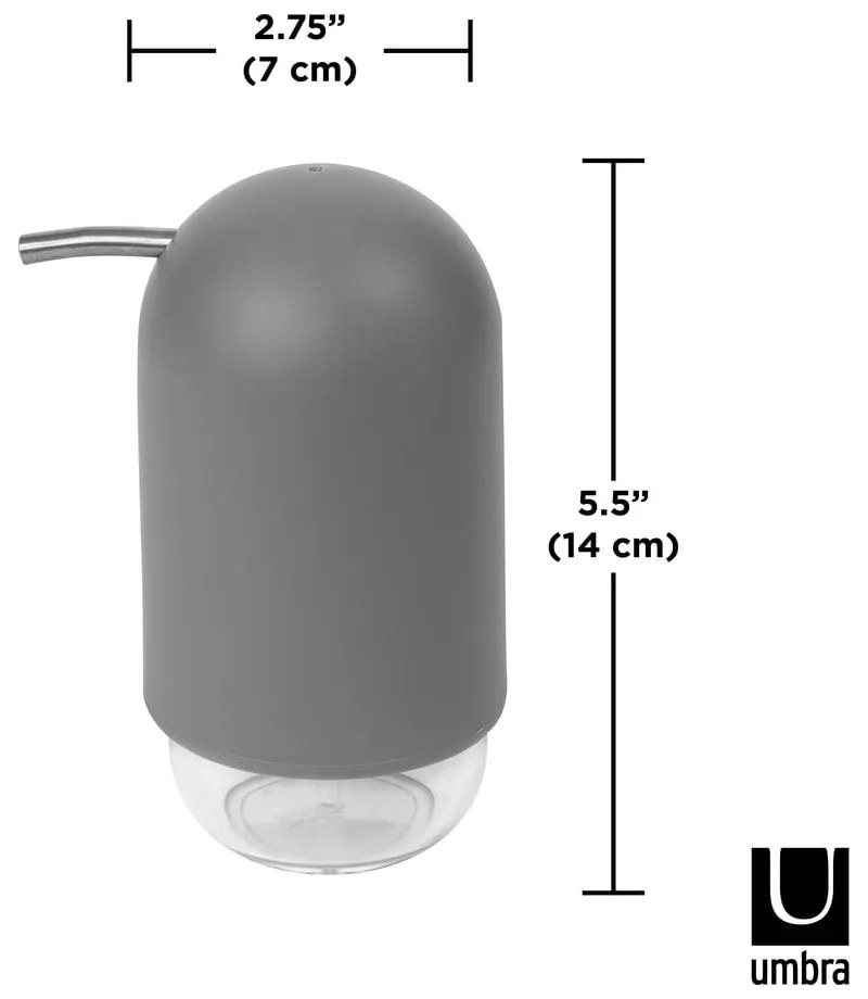 Сив пластмасов дозатор за сапун 230 ml Touch - Umbra