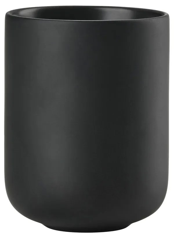 Черна керамична чаша за четки за зъби Sensu – Zone