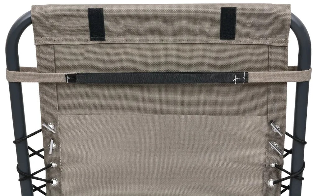 Облегалка за глава за шезлонг, таупе, 40x7,5x15 см, textilene