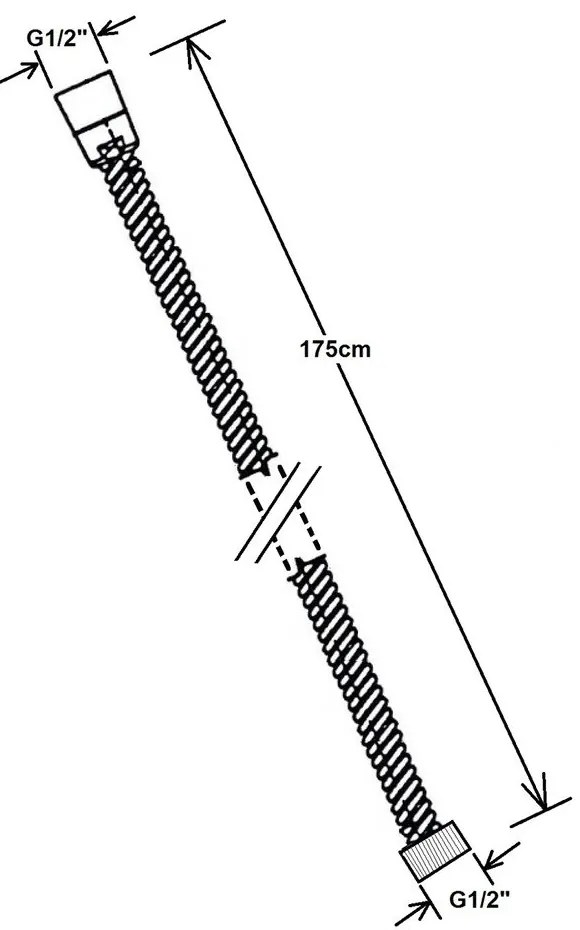 Матово сребрист месингов душ маркуч Powerflex – Sapho