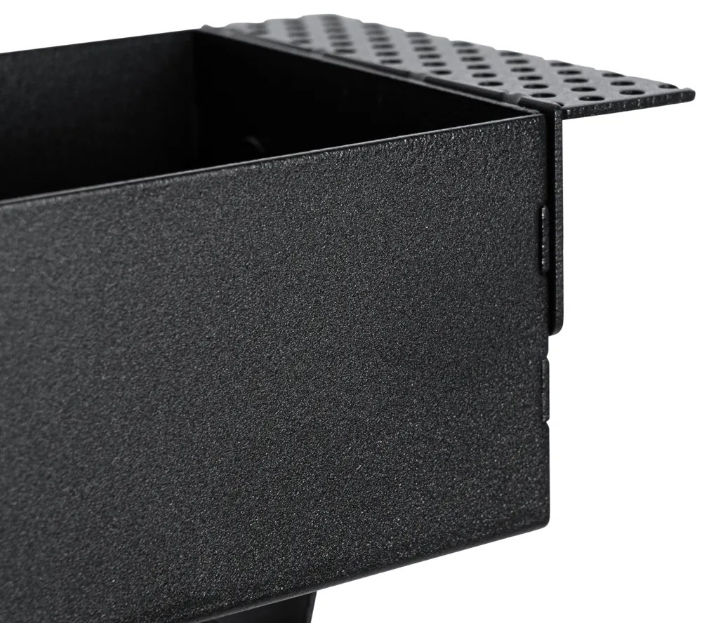 Комплект от 6 вградени прожектора черни GU10 70mm 2-светлинни без рамка - Oneon