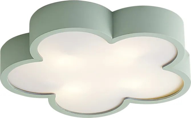 Детска таванна лампа зелена с бяло - Lucille