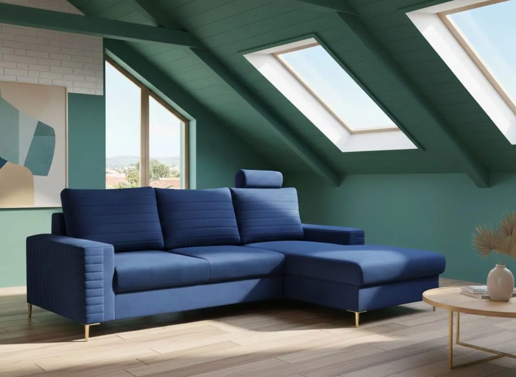 Ъглов диван Consuegra-Син