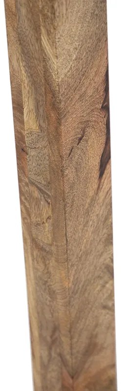 Индустриална подова лампа тъмно сива с мангово дърво - Mangoes