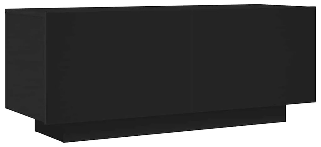 804437 vidaXL ТB шкаф, черен, 100x35x40 см, инженерно дърво