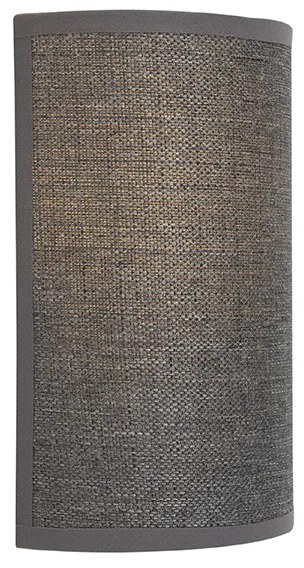 Модерна стенна лампа сива - Simple Drum Jute