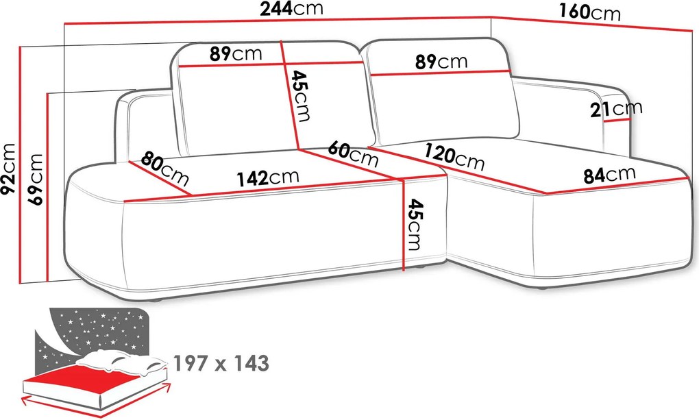 Ъглов диван Cozy-Зелено-Десен