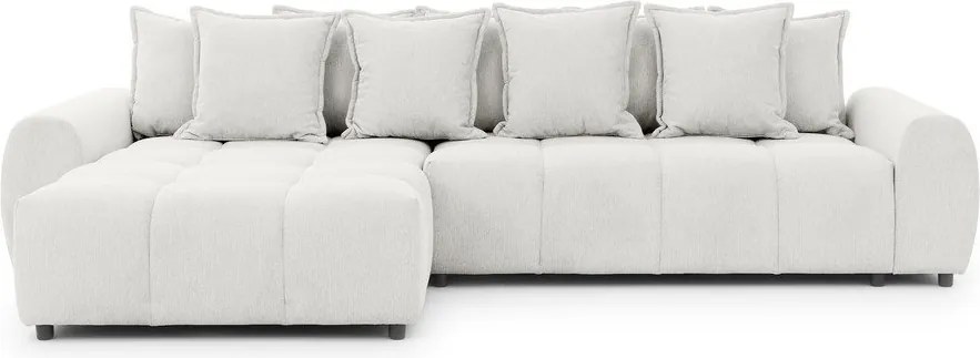 Бял ъглов диван (ляв ъгъл) Albane – Ropez