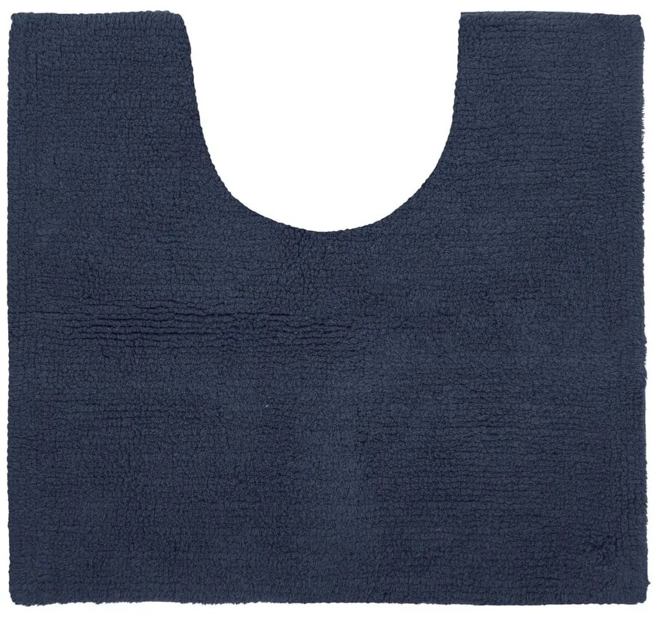 Тъмно синя постелка за баня 50x45 cm Riva - Tiseco Home Studio