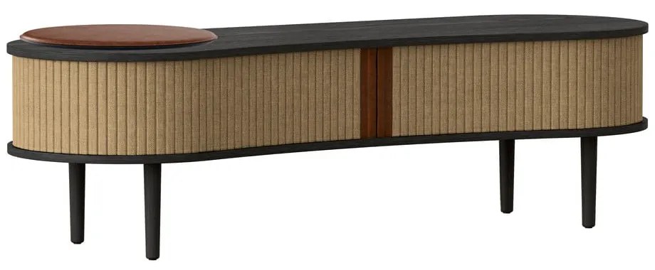 Кафява ТВ масичка от дъб 140x40 cm Audacious - UMAGE