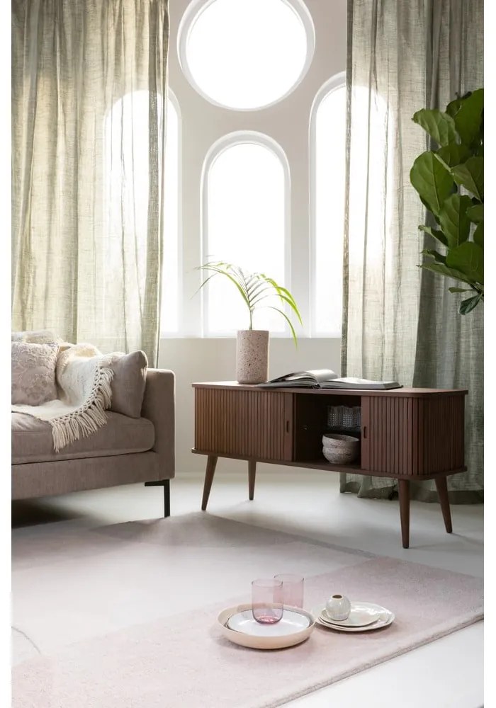 Кафяв скрин с чекмеджета и плъзгащи се врати Barbier - Zuiver