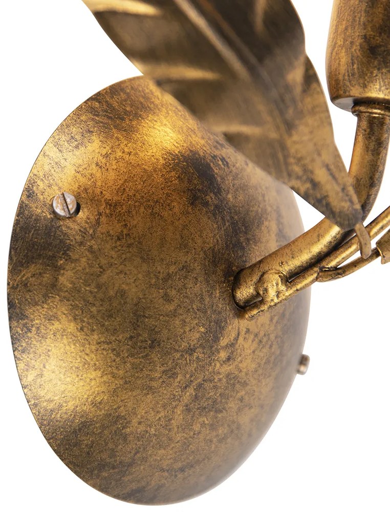 Арт Деко стенна лампа антично злато - Linden