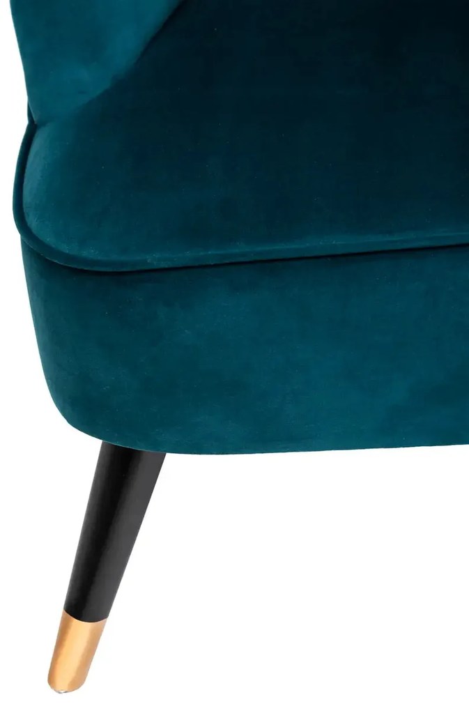 Двуместно канапе atmosphera Naova, Велур, 126x71x72 cm - Тюркоаз