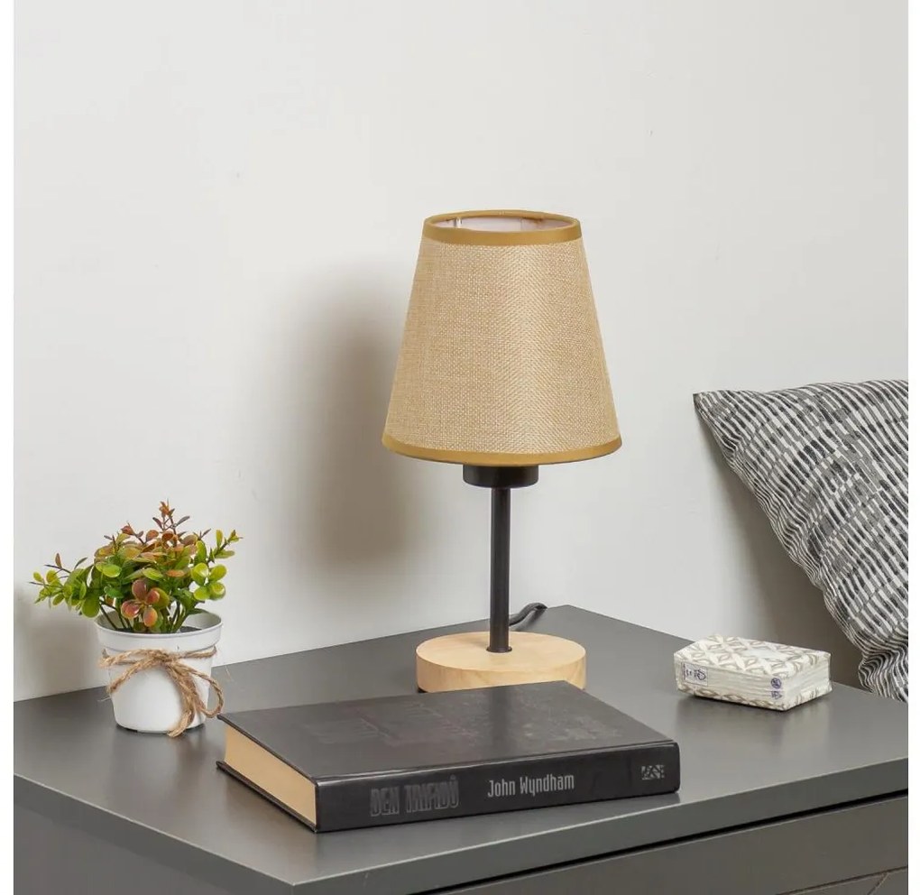 Brilagi - Настолна лампа NUBILA WOOD 1xE27/25W/230V дъб/светлокафяво