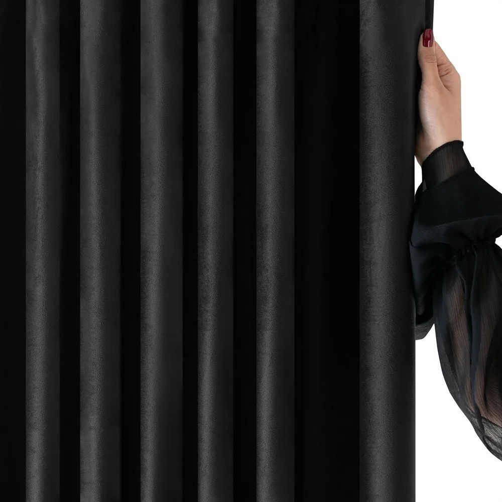 Черна затъмняваща завеса 400x250 cm Velto – Filumi