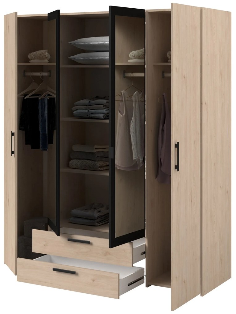 Гардероб Dorm 4-door с огледало-Mauro