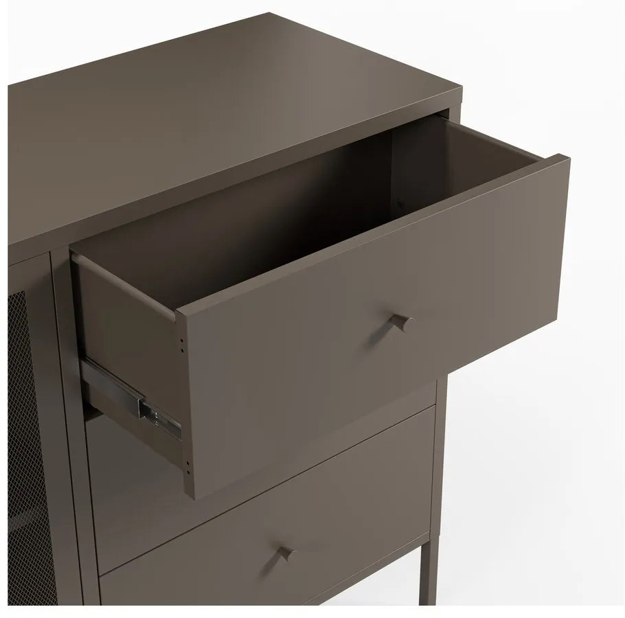 Сив метален скрин 140x90x40 cm Fayna – Marckeric