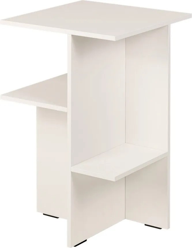 Сиво-бежово нощно шкафче с рафтове Atik – noo.ma