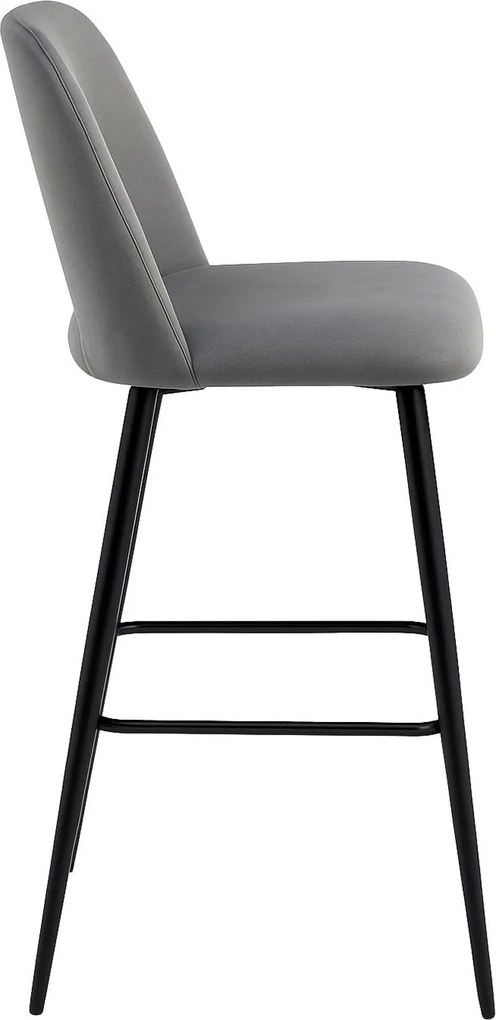 Бар стол Pawel-Сив (4) парчета