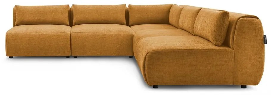 Ъглов диван в цвят горчица (променлив) Jeanne - Bobochic Paris