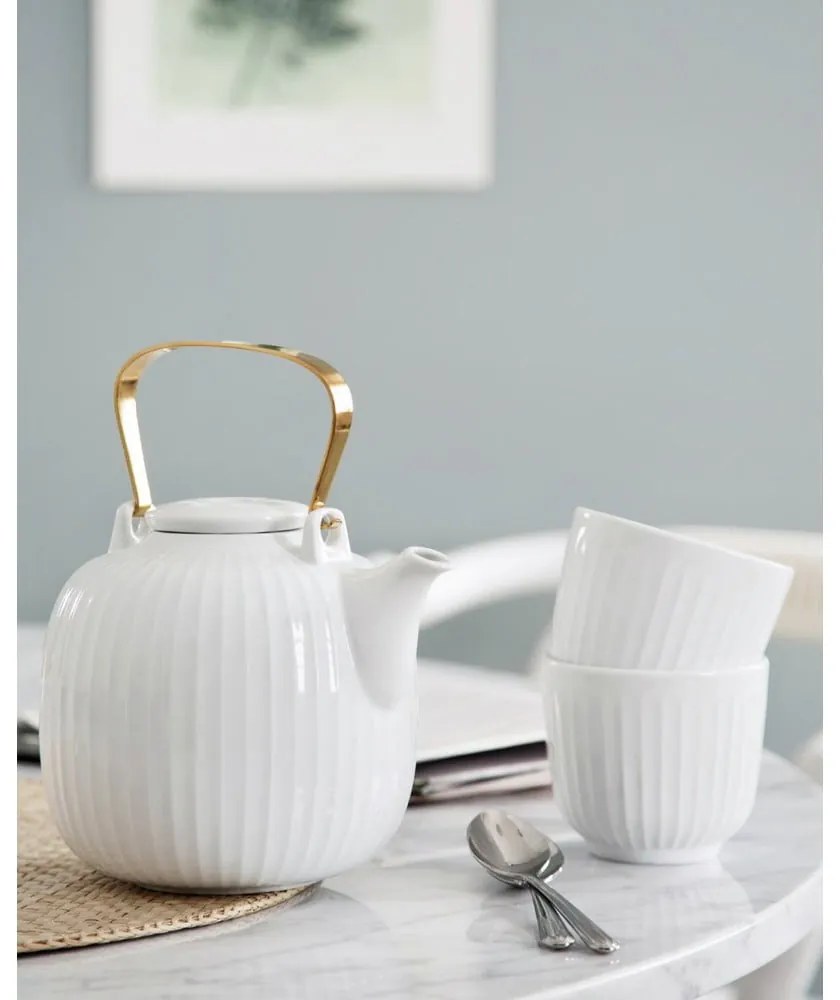 Бяла порцеланова чаша Kähler Design Hammershoi, 200 ml