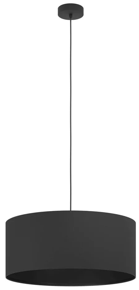 Черно висящо осветително тяло с текстилен абажур ø 53 cm MASERLO 1 – EGLO