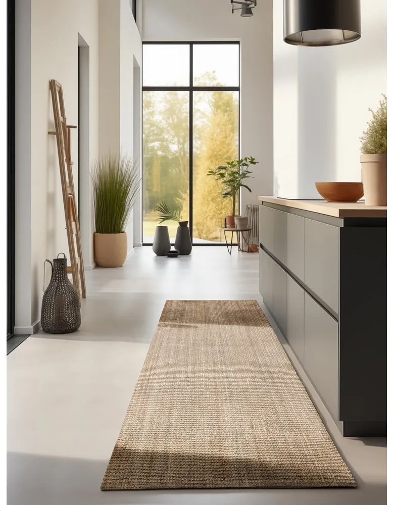 Пътека от юта в естествен цвят 80x200 cm Bouclé - Hanse Home