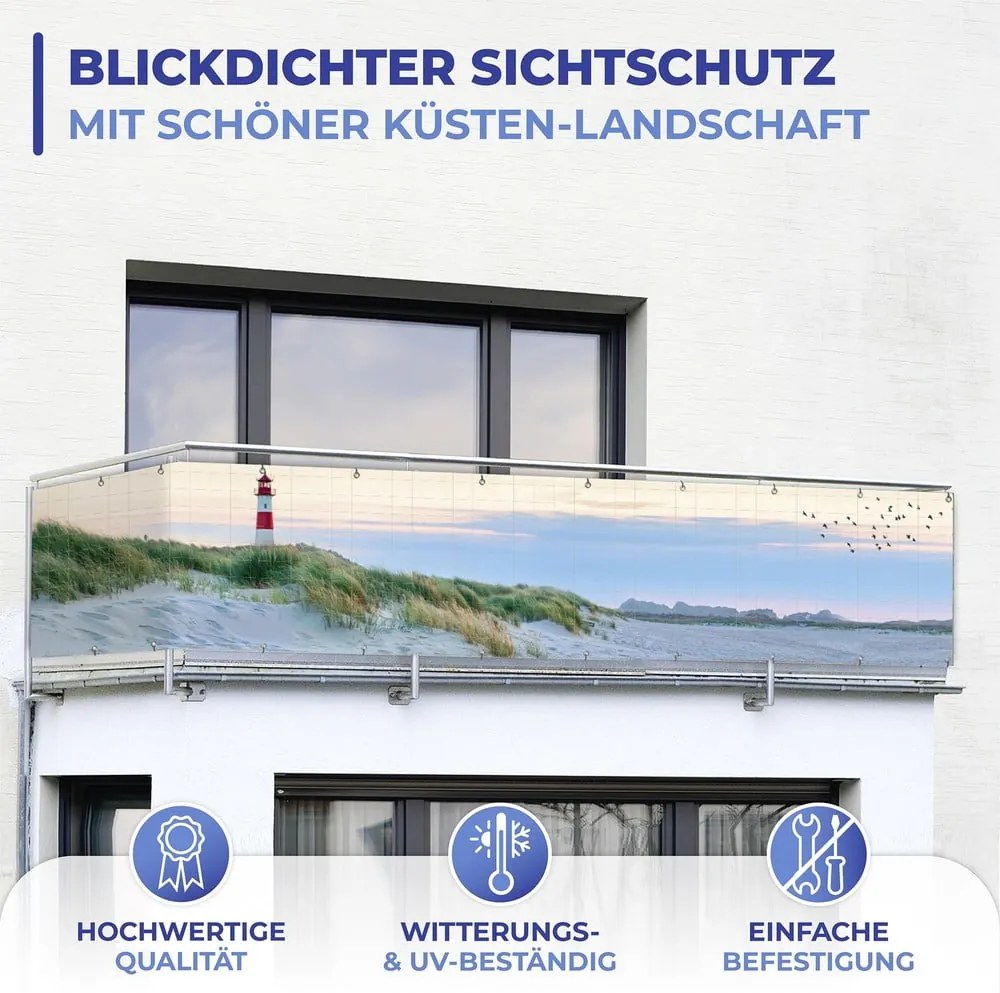 Пластмасов балконски параван 500x85 cm North Sea Coast – Maximex