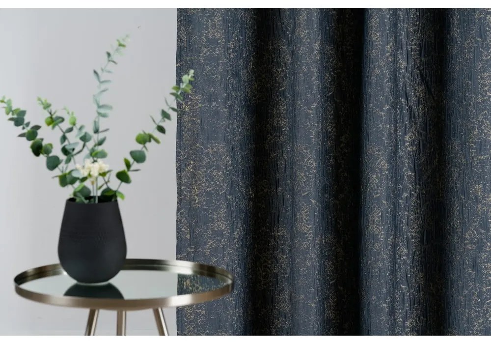 Тъмносиньо-сива завеса 135x280 cm Wayland - Mendola Fabrics
