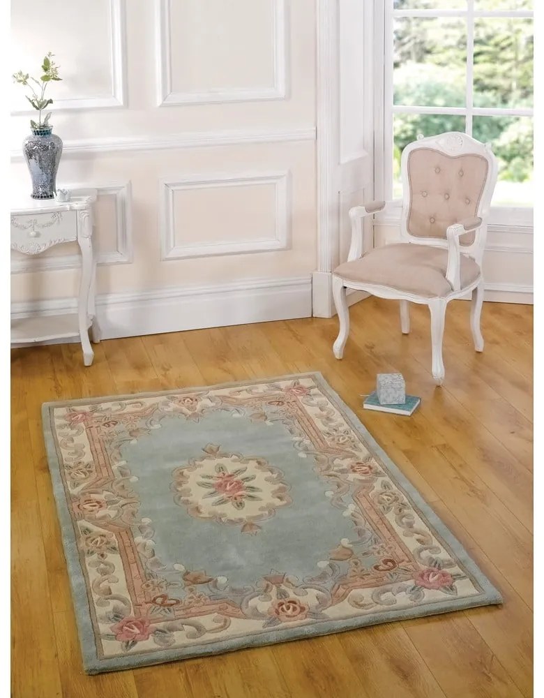 Зелен вълнен килим , 150 x 240 cm Aubusson - Flair Rugs