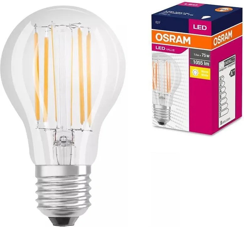 LED крушка OSRAM FILAMENT, 8W, E27, 2700K