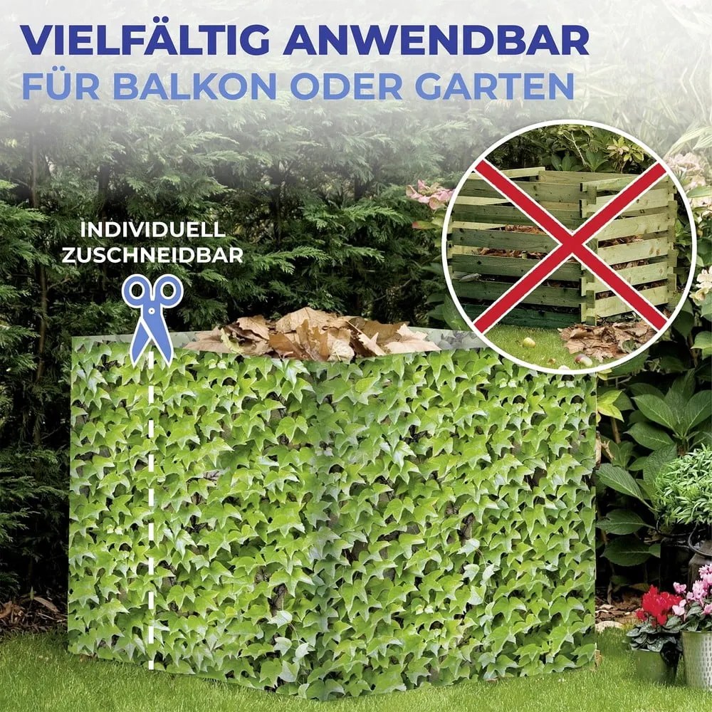 Зелен пластмасов балконски параван 500x85 cm Wilder Wein – Maximex