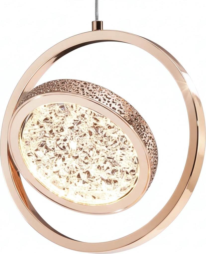 Висяща Кристална Лампа LHJ106-1CP LIGHT ROSE GOLD
