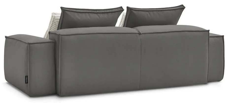 Сив диван от изкуствена кожа 260 cm Boheme – Bobochic Paris