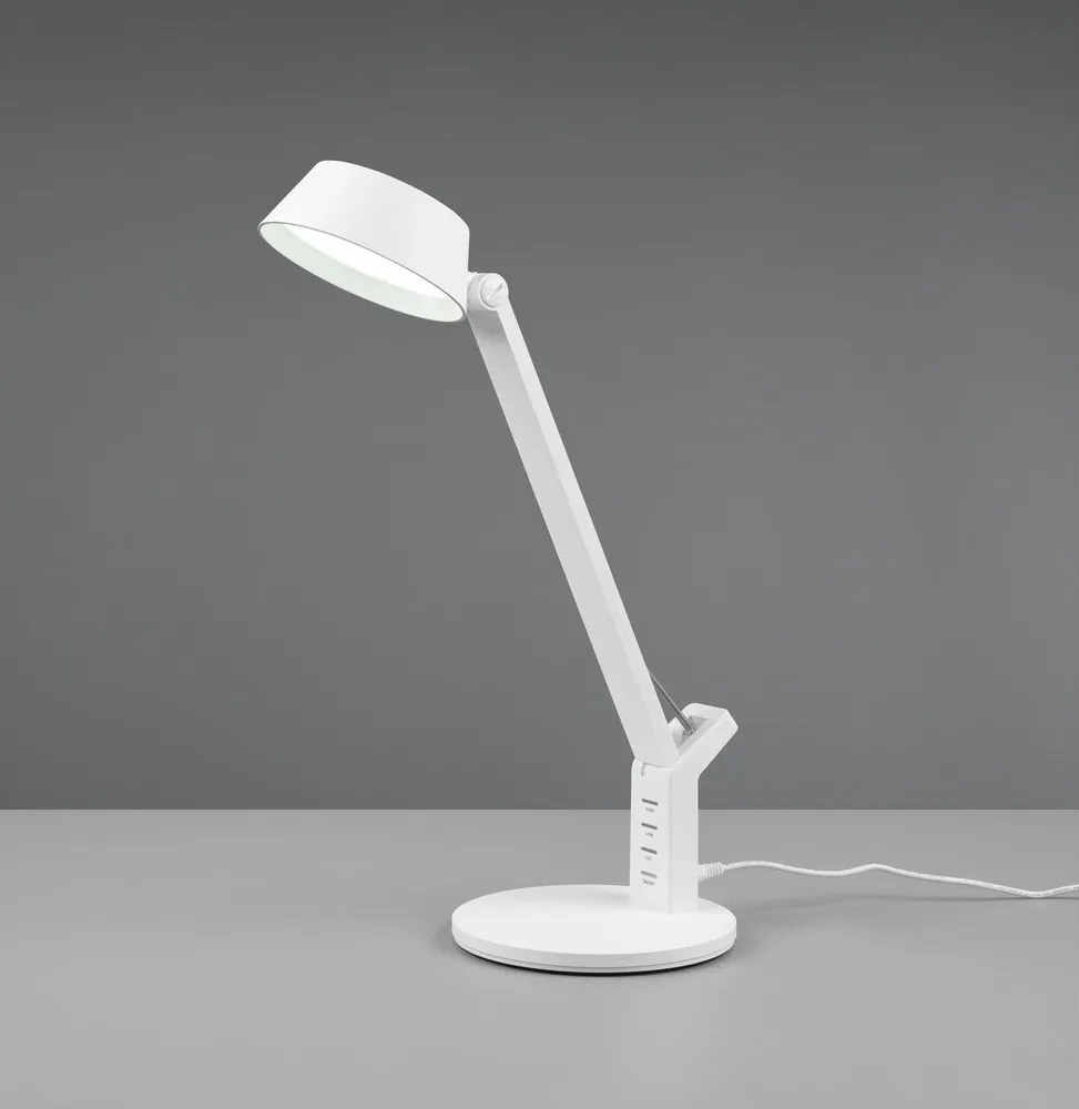 LED затъмняваща се настолна лампа в матово бял цвят (височина 40 cm) Ava – Trio