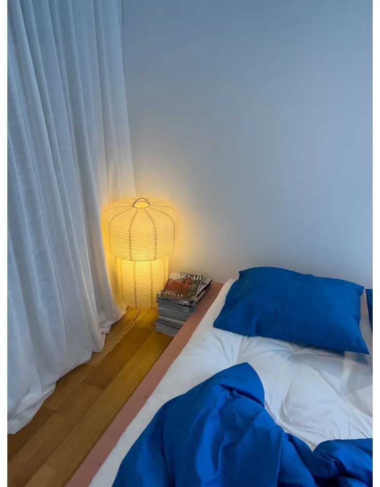 Светлорозово двойно легло от масивен бор с включена подматрачна рамка 180x200 cm Japan – Karup Design