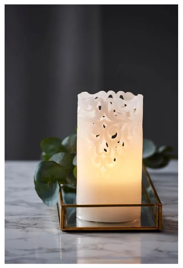 LED свещ от бял восък, височина 15 см Clary - Star Trading
