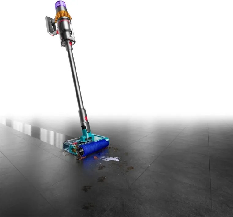 Вертикална прахосмукачка Dyson V15S Detect Submarine 448798-01, 660W, 0.77 л, 60 мин автономия, Сензори, 4 режима, LCD, Сив/син