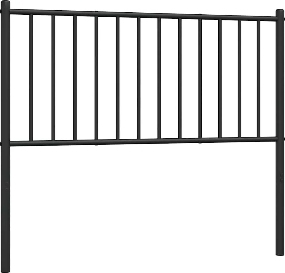 350893 vidaXL Метална резервна табла за легло, черна, 100 см