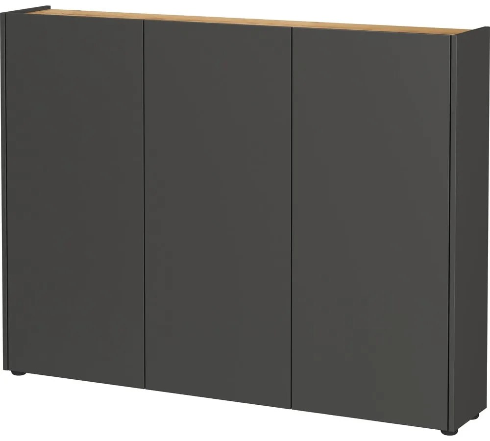 Антрацитно шкафче от декор от дъб 138x105x25 cm Libbiano – Germania