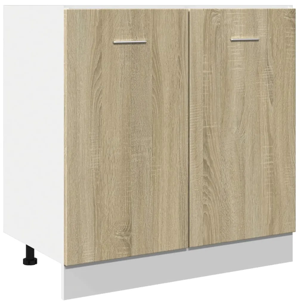 849612 vidaXL Долен шкаф, Lyon дъб сонома, 80x46x81,5 см, инженерно дърво