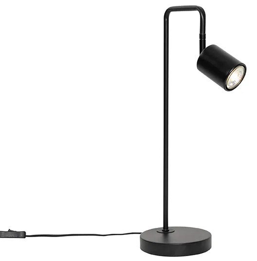 Модерна настолна лампа черна регулируема - Java