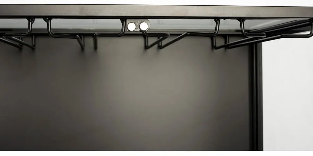 Черна стойка за вино от елхово дърво за 10 бутилки, 52x103 cm Rob - White Label