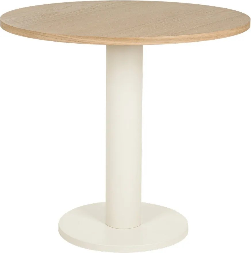 Кръгла трапезна маса с дъбов плот ø 80 cm Sool – noo.ma