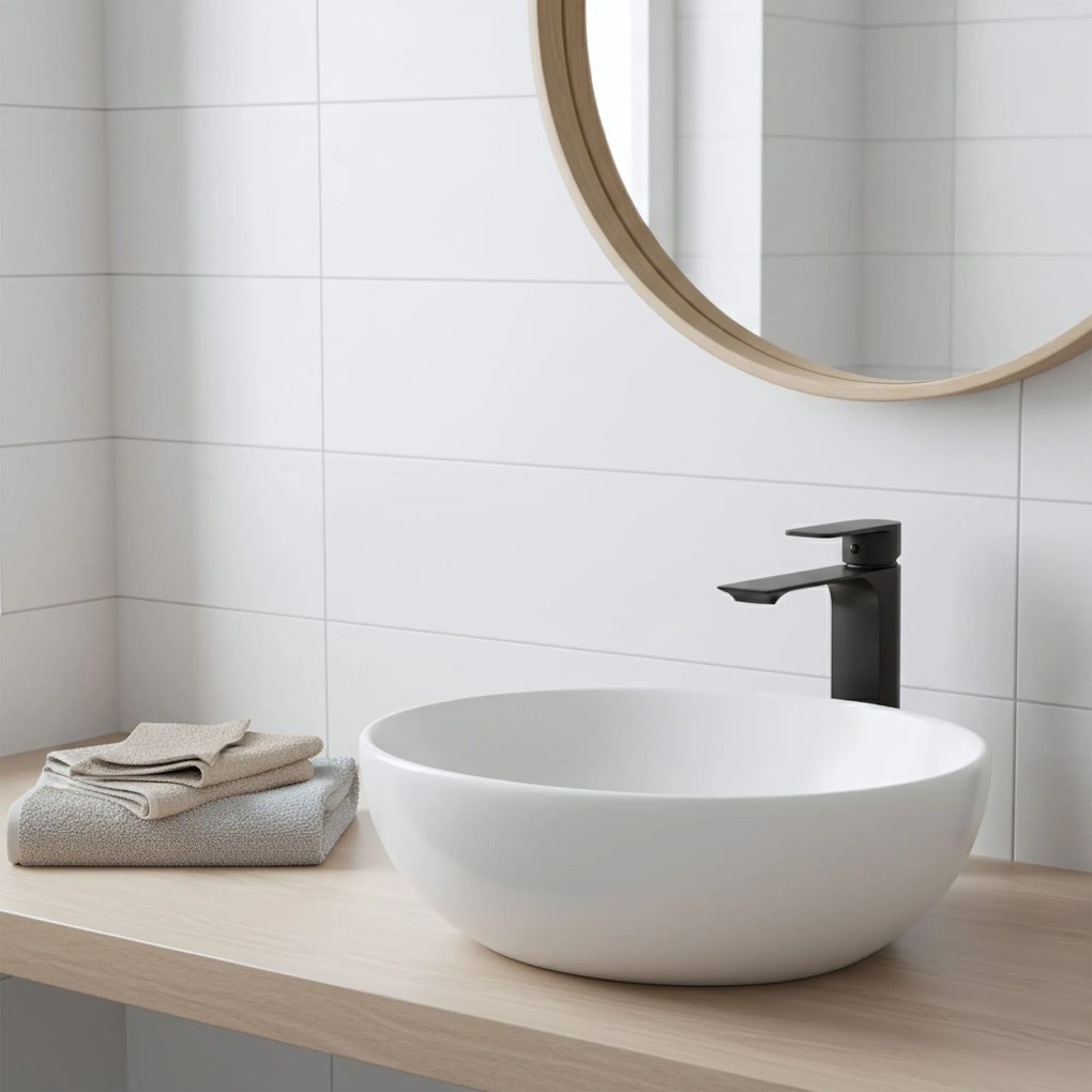 Смесител за мивка REA Urban Black High