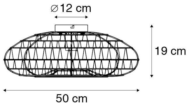 Интелигентен ретро таванен аплик бял с WiFi A60 - Lina
