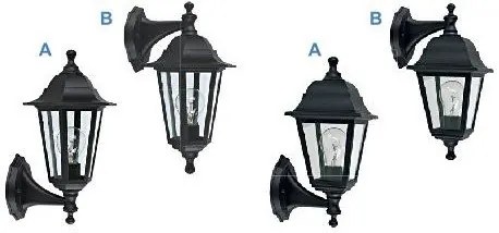 Градински аплик Rolle-Black-15.4 x 19.7 x 35 cm.