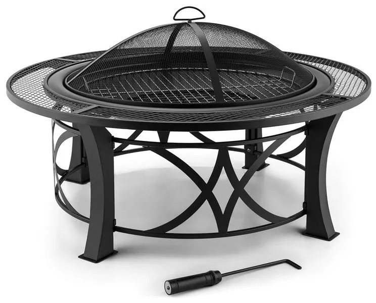 Blumfeldt Ronda, огнище, Ø 95 cm, скара, защита от искри, стомана, матирана