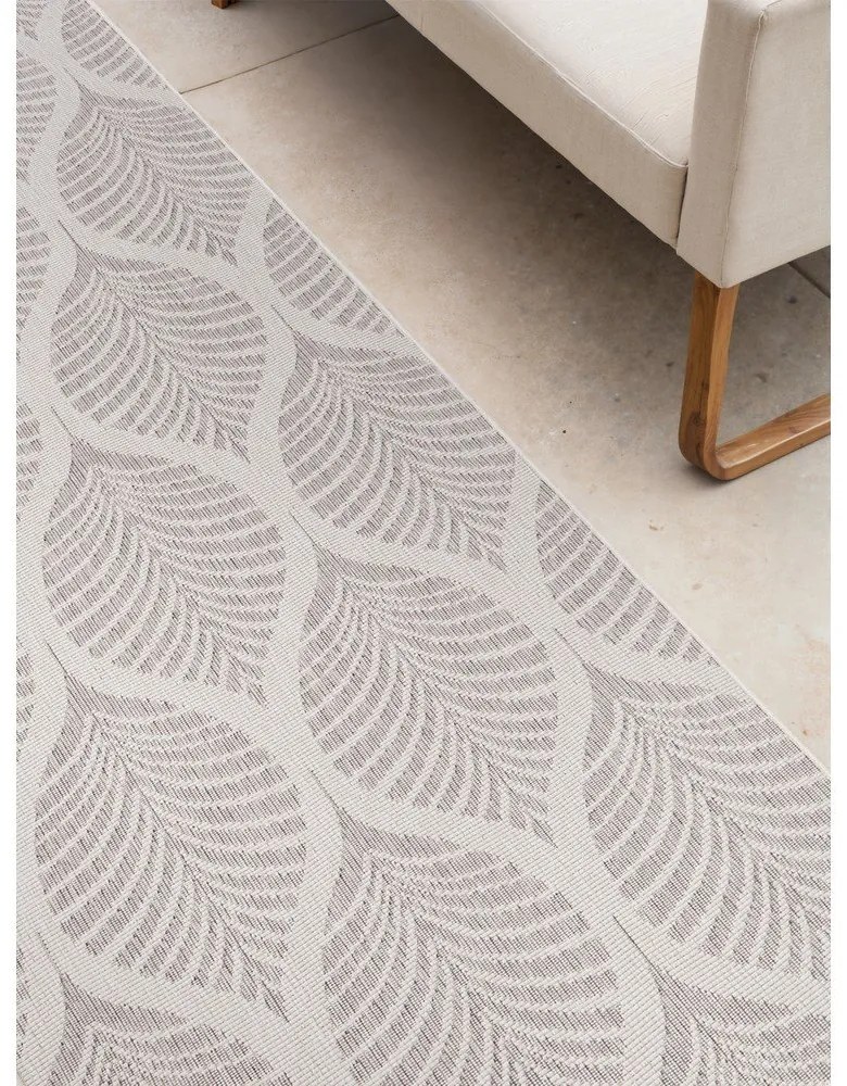 Пътека за открито и закрито в цвят слонова кост и сиво 80x250 cm Duet Liora – NORTHRUGS