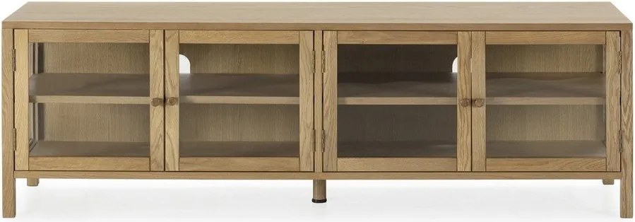 Маса за телевизор от декор от дъб в естествен цвят 160x50x40 cm Ceci – MOME